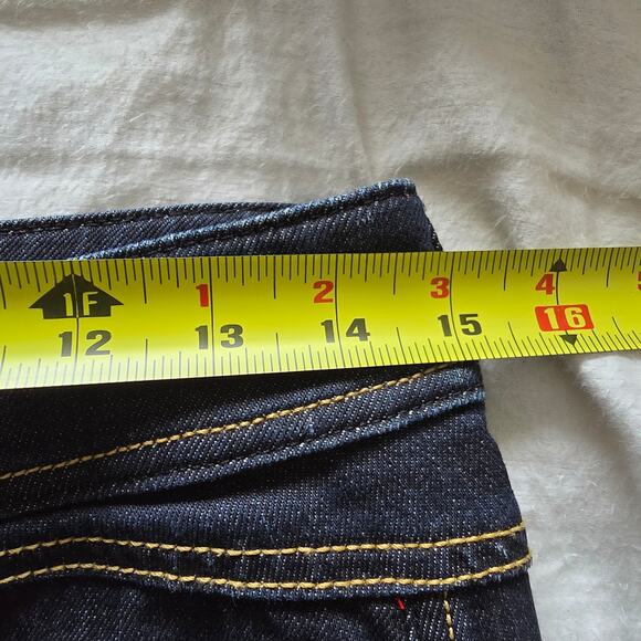 Diesel Vintage Y2K Low Rise Denim Mini Skirt Size 26 Back Slit Dark Wash - Picture 7 of 8